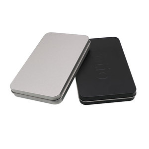 Hộp thiếc/trường hợp với nắp trong kho 160*100*20 mét rỗng hình chữ nhật Matte bạc/đen kim loại bao bì hộp thiếc tinplate hộp thiếc trường hợp - Product Image 1