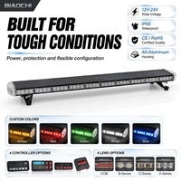Barre lumineuse d'urgence LED noire et mince en aluminium de 85 cm avec éclairage d'appoint et feu stop pour véhicules et camions Ford CL