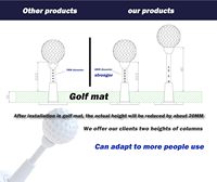T-shirts de golf avec LOGO personnalisé T-shirt de golf incassable réglable pour tapis de conduite Tee Flight Path Accessoires de simulateur de golf