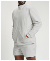 Veste de course athlétique personnalisée pour homme, à fermeture éclair intégrale, avec capuche, manches longues, séchage rapide, anti-UV, pour le fitness et l'hiver