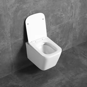 YIDA, artículos sanitarios cuadrados modernos, <span class=keywords><strong>inodoro</strong></span> de cerámica de una pieza montado en la pared, <span class=keywords><strong>inodoro</strong></span> colgante sin montura, <span class=keywords><strong>inodoro</strong></span> colgado en la pared con trampa en P - Product Image 6