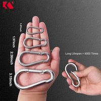 Mousqueton LEKUP en acier inoxydable 304, pour camping en extérieur, 2,36 pouces, attache rapide, porte-clés, crochet à ressort robuste, capacité de charge de 290 lb