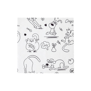 Cute Cartoon Print Disposable Cleaning Cloths <b>Rectangle</b> Non Slip Absorbent Oil Absorbing Dry Wet Dual Use For Living Room - Product Image 5