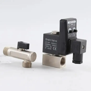 Válvula de drenaje automático de condensado de compresor de aire temporizado electrónico de solenoide automático de 1/2 "con cuerpo de latón y soporte OEM - Product Image 3