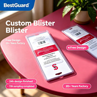 Blister Personalizado para Tijeras, Envase Transparente Desechable de PET/PP, Cubierta de Plástico para Herramientas, Embalaje para Venta Minorista