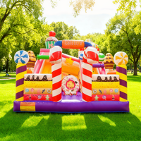 Bonbons Maison Rebond Gonflable avec Toboggan PVC Trampoline Gonflable Saut Château Gonflable Château Gonflable pour Enfants