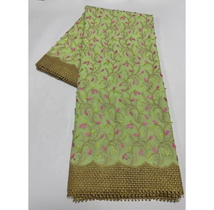 Tela de Encaje de <span class=keywords><strong>Guipur</strong></span> <span class=keywords><strong>con</strong></span> Cordón, Bordada en 3D, <span class=keywords><strong>con</strong></span> <span class=keywords><strong>Piedras</strong></span>, para Vestidos de Mujer Africanos, Precio de Mayoreo, Gran Venta - Product Image 2