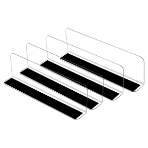 Shelf Divider High-Strength PVC Magnetic <strong>Partition</strong> For Shelving Display Separator L-shaped Magnetic Divider - Product Image 1