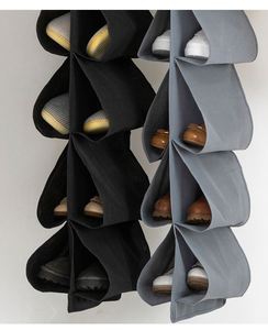 12 Bags Foldable Hanging <b>Storage</b> Bags Dust Prevention <b>Shoe</b> Organizer for Home - Product Image 3