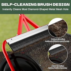 Épandeur <span class=keywords><strong>de</strong></span> tourbe compostée avec brosse <span class=keywords><strong>de</strong></span> nettoyage en maille, rouleau épandeur <span class=keywords><strong>de</strong></span> <span class=keywords><strong>gazon</strong></span> <span class=keywords><strong>de</strong></span> 24 pouces - Product Image 4