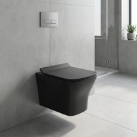 WC intelligent européen mural avec bidet intégré, réservoir dissimulé, cuvette en céramique, sanitaires