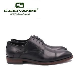 Derby — chaussures en cuir véritable pour homme, en cire et cuir véritable, classique - Product Image 3