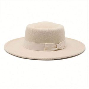 Chapeau Fedora unisexe à large bord en feutre de laine synthétique de haute qualité, personnalisable, pour affaires, pêche et fêtes - Product Image 4