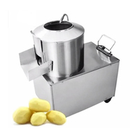 Automatische aardappel- en groenteschilmachine, voedselveilig roestvrij staal, capaciteit 100-150 kg/uur voor commerciële catering van groenten