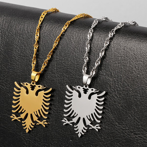 Gioielli di moda da donna in lega di metallo argento oro acciaio inossidabile gioielli con collana di aquila albania - Product Image 2