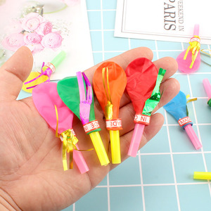 Whistle <b>Balloons</b> Plastic <b>Round</b> Party Supplies Birthday Cheer Props Children's Toys - Product Image 4