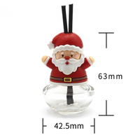 Faible MOQ – Flacon diffuseur de parfum pour voiture en verre vide de 11 ml, motif Noël mignon, avec clip