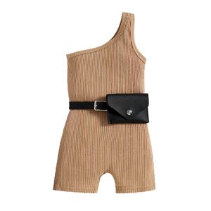 Conysonhot - Conjunto de Ropa de Verano para Niños, Chaleco sin Mangas con Rayas y Pantalones Cortos, con Bolsa y Cinturón, Dos Piezas - Product Image 6