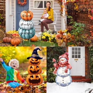 Piquet de signalisation extérieur en PP pour décoration de jardin, pour les fêtes de Thanksgiving, d'automne, d'Halloween et de Noël, et pour les événements extérieurs, avec découpe personnalisée - Product Image 5