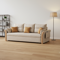 Canapé-lit et fauteuil de loisirs modernes et minimalistes, extensibles, en tissu écologique, pour salon, chambre et bureau
