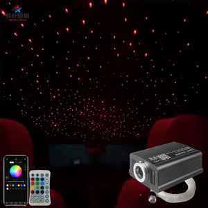 16w Twinkle RGBW Glasvezel Sterrenlicht Kit Auto Binnenverlichting met Geluidsgeactiveerde APP Afstandsbediening Zwarte Behuizing Sterrenhemelverlichting - Product Image 1