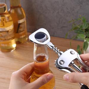 Stainless Steel <b>Wine</b> Opener Corkscrew Bottle Opener With Cutter For Home Use - Product Image 4