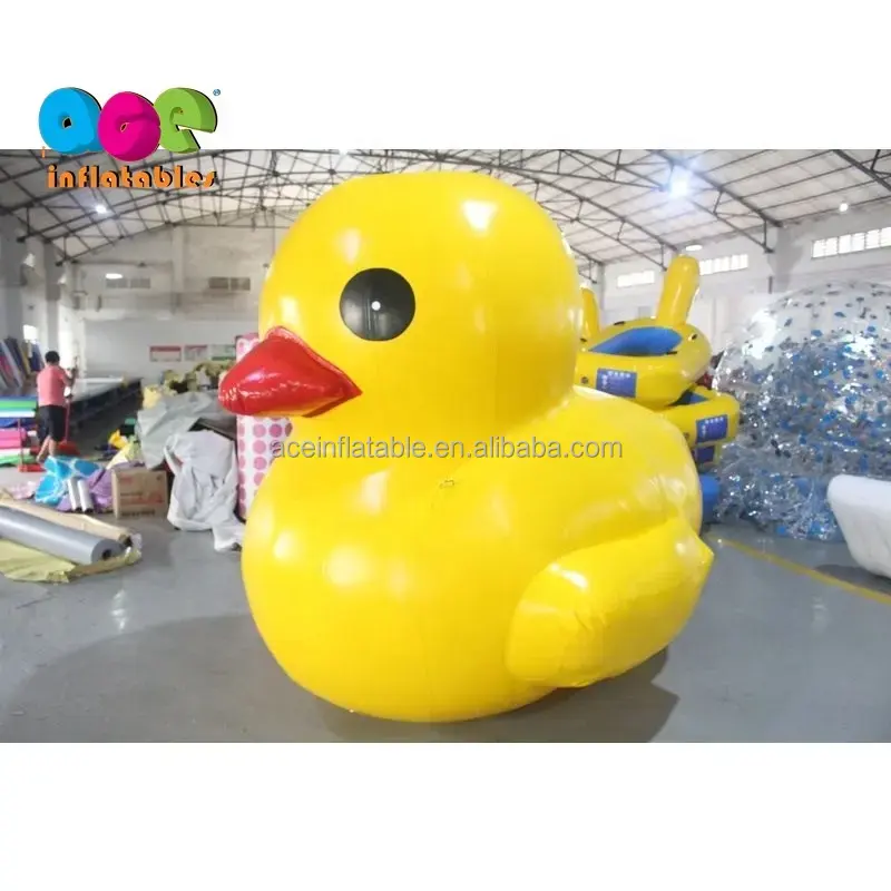 floating water inflatable model advertising promotion inflatable big yellow rubber duck for pool