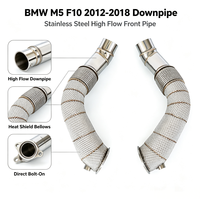 Tubo de escape de alto rendimiento para BMW M5 F10 2012-2018 con motor S63, tubo de escape recto con escudo térmico, ajuste directo.