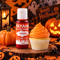 YAYANG Pewarna Makanan Cair Halloween Gel Oranye Pewarna Makanan Cair yang Dapat Dimakan untuk Dekorasi Kue Krim & Roti
