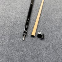 Ensemble de queues de billard BLUE CARDAMOM Premium 58 pouces, fût en érable renforcé de carbone EP, finition piano en bois fantôme, incrustation d'ormeau, pointe de 12,5 mm