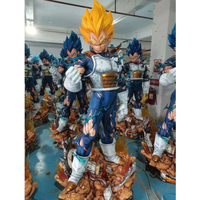 Statue Vegeta de qualité commerciale, en résine peinte à la main, collection DBZ à l'échelle 1/1, mascotte accrocheuse pour la décoration de centre de jeux