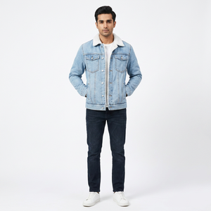 New Winter Fashion Mens Jean <b>Jacket</b> Outwear <b>Jackets</b> Trendy Warm Fleece Thick Denim <b>Jacket</b> Wool Men denim Coat - Product Image 1