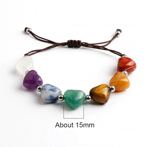 <span class=keywords><strong>Bracelet</strong></span> à perles <span class=keywords><strong>7</strong></span> <span class=keywords><strong>chakras</strong></span> avec améthyste, œil <span class=keywords><strong>de</strong></span> <span class=keywords><strong>tigre</strong></span>, aventurine verte, cœur, <span class=keywords><strong>bracelet</strong></span> tendance, collier pour l'amour - Product Image 2