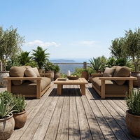 <strong>Best</strong> <strong>Selling</strong> SIGMA Natural Solid Teak Outdoor Dining Sofa Set Table <strong>Chairs</strong> for Backyard Courtyard Home Decor