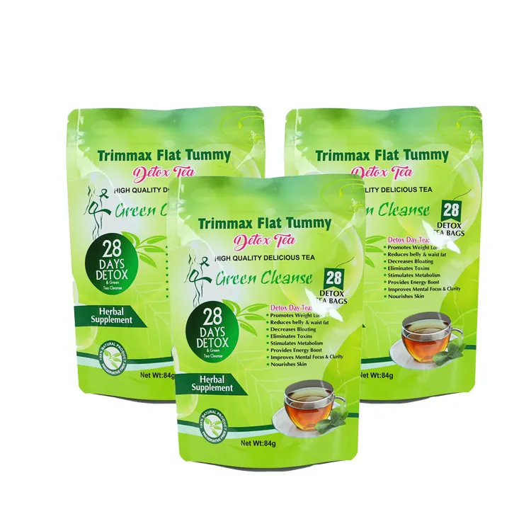 Commercio all'ingrosso cinese 28 giorni di disintossicazione facile Slim Skinny tè Dropship dieta a base di erbe confezione Private Label natura dimagrante tè Detox