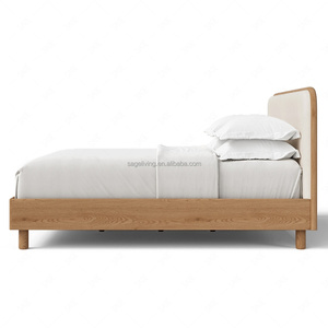 Sageliving King Boy Ahşap Karyola, Döşemeli Başlıklı Modern Güzellik Karyola Çerçevesi, Lüks Ana Yatak Odası İçin - Product Image 6