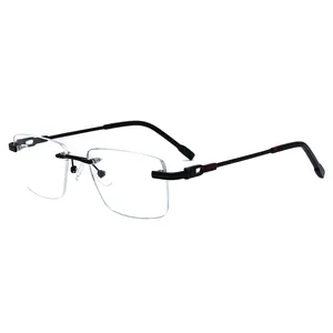แว่นสายตากรอบแว่นโลหะไร้กรอบใส่ได้ทั้งชายและหญิงมีสไตล์ GM2003