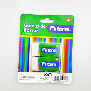 Custom Printed White TPR Rubber <b>Erasers</b> Rectangle Pencil Bag Toy Designs Bulk Packed Plastic Materials - Product Image 5