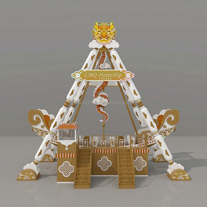 Pirate Ship Swing Ride Amusement Park Thrill Attraction 40-Seat Outdoor Shopping Mall Fairground Equipment CE Certified Metal - Product Image 4