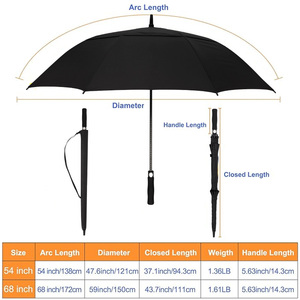 30 Inch Tự Động Mở Quá Khổ Khuyến Mại Biểu Tượng Tùy Chỉnh Windproof Mang Nhãn Hiệu Golf Ô Hai Lớp Golf Ô Với <span class=keywords><strong>Logo</strong></span> - Product Image 6