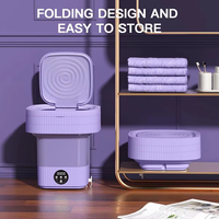 Machine à laver domestique portable pliable semi-automatique en plastique la plus vendue, capacité 9L, écran tactile