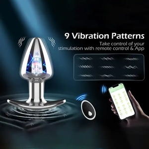 <span class=keywords><strong>Plug</strong></span> <span class=keywords><strong>anal</strong></span> vibrant en métal <span class=keywords><strong>Bluetooth</strong></span> pour hommes et femmes, rechargeable avec télécommande, 9 modes de vibration, en silicone. - Product Image 6