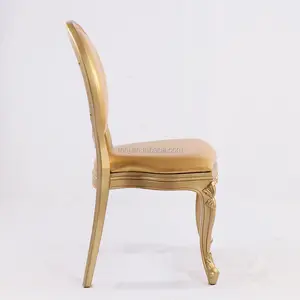 Chairs For Banquet Hot Sale Stackable Elegant Hotel Banquet Gold Louis Ghost Chair For Events