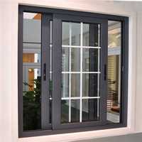 Ventanas Corredizas de Aluminio con Doble Acristalamiento, Precio al por Mayor, Estilo Moderno, Aislamiento Térmico y de Seguridad