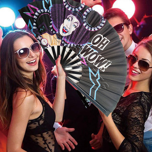 Nuevo Abanico Chino <span class=keywords><strong>Taichi</strong></span> de Plástico Grande de 13 Pulgadas, Abanico Personalizado <span class=keywords><strong>con</strong></span> Diseño Clack, 2020 - Product Image 2