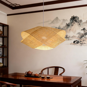 Handmade Indoor <strong>Bamboo</strong> Weaving Chandelier Creative Pastoral Retro Balcony Restaurant Pendant Lamps <strong>Bamboo</strong> <strong>Lighting</strong> - Product Image 1