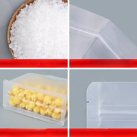 Mat Givré Translucide Bloc Plat Fond Refermable Ziplock En Plastique Stockage Des Aliments Boîte D'emballage Pochette Sac