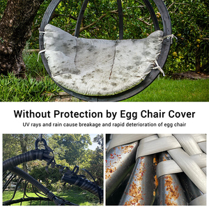 Material rentable personalizado Patio colgante <span class=keywords><strong>huevo</strong></span> silla <span class=keywords><strong>columpio</strong></span> cubierta - Product Image 2