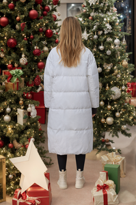 <span class=keywords><strong>Doudoune</strong></span> <span class=keywords><strong>longue</strong></span> texturée pour femmes en hiver décontracté col rond fabricant de manteau polyvalent décontracté solide long manteau ample - Product Image 5