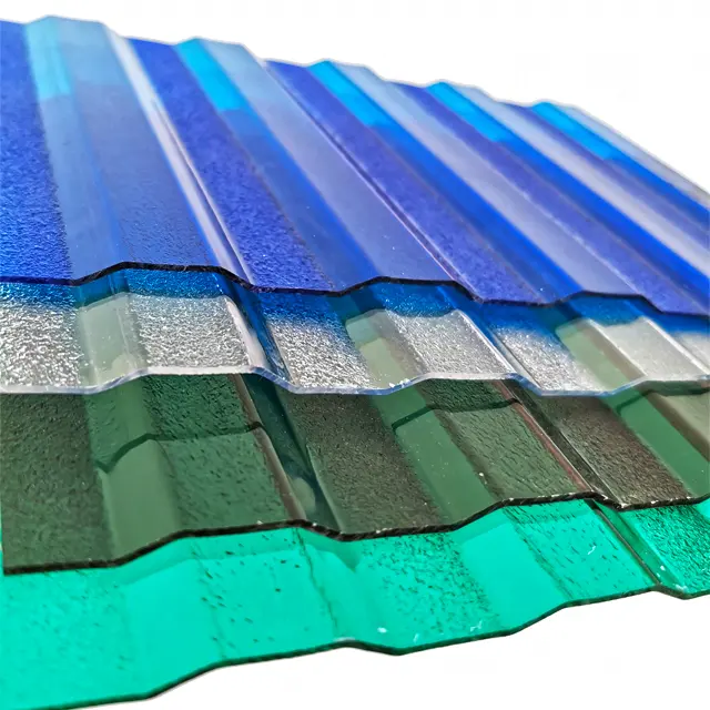 Lámina corrugada de policarbonato translúcido para techos